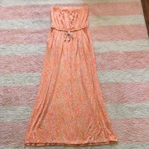 Neon print Gap halter maxi dress